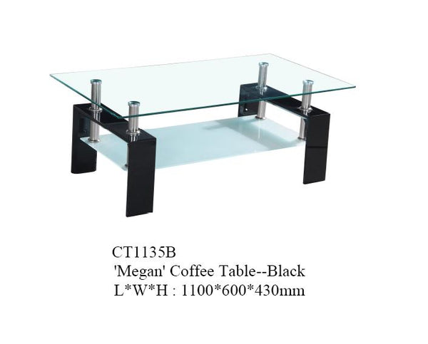 Megan# Glass Top  Glass Top Coffee Table