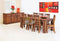 Felton# NZ Pine Chunky Dining Suite | 2.1M Table&8 Chairs