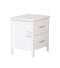 Tina# NZ Pine Simplicity Bedside Table | 2 Drawer | White color