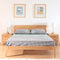 Dom# American Oak Bed Frame | Queen | Light color | LS