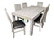 Amanda# NZ Pine White Wash White Wash Dining Suite | 1.8M Table&6 Chairs | LS