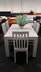 Amanda# NZ Pine White Wash White Wash Dining Chair | LS
