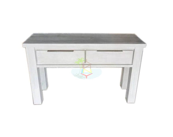 Amanda# NZ Pine White Wash White Wash Hall Table | LS