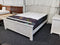 Amanda# NZ Pine White Wash White Wash Bed Frame | Queen | LS