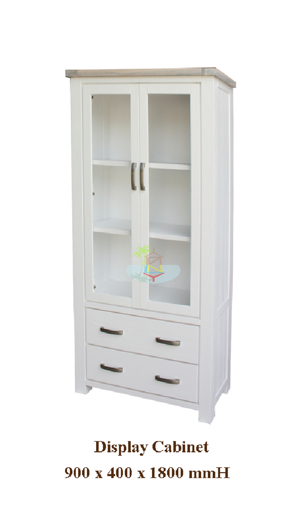Ashland# Acacia White&Wood Ash Top Display Unit | LS