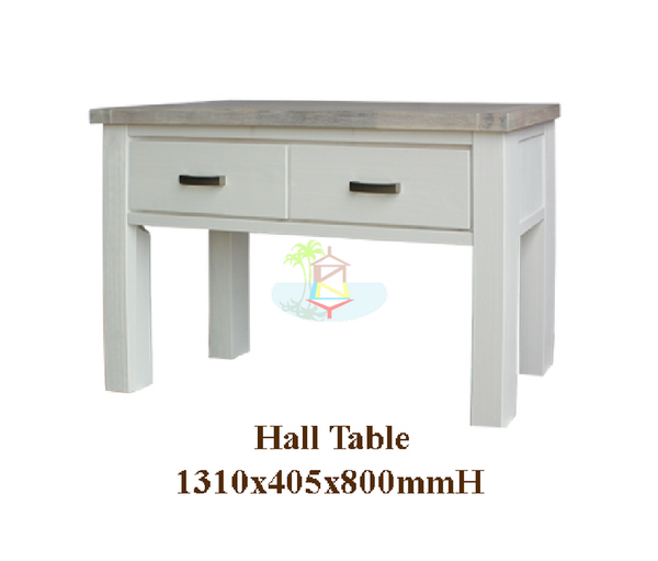 Ashland# Acacia White&Wood Ash Top Hall Table