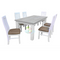 Ashland# Acacia White&Wood Ash Top Dining Suite | 1.8M Table&6 Chairs| TR