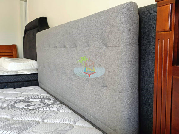 Boston# Headboard | Double | Grey color