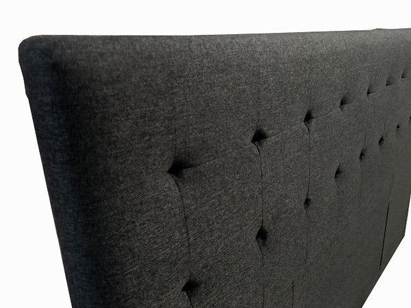 Boston# Headboard | King-Single | Charcoal color **