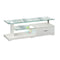 Clare# Glass Top High Gloss TV Unit | White color