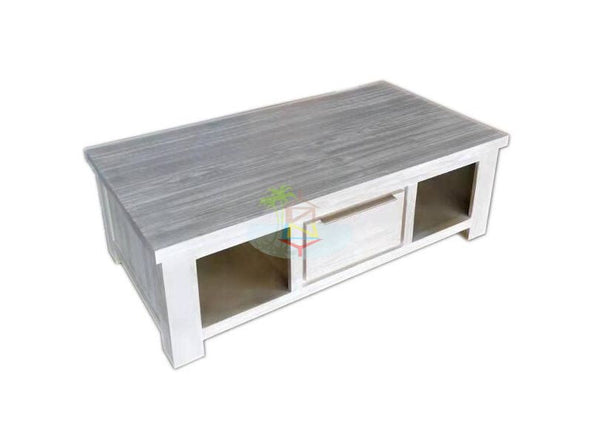 Amanda# NZ Pine White Wash White Wash Coffee Table | LS