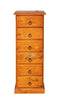 Classic# NZ Pine Simplicity Slim Boy | 6 Drawer | Pine color| TR