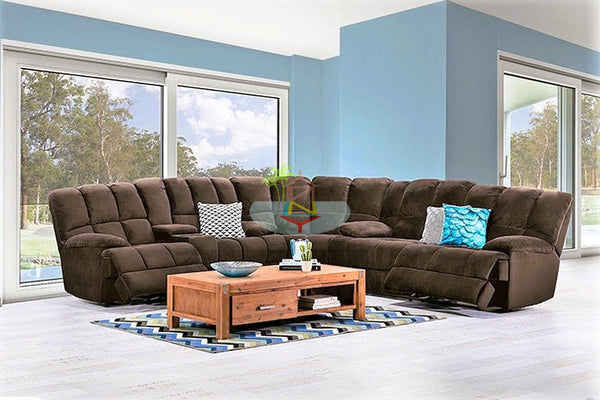 Columbia# L-Shape Recliner  Round Corner Lounge Suite | Corner| TR