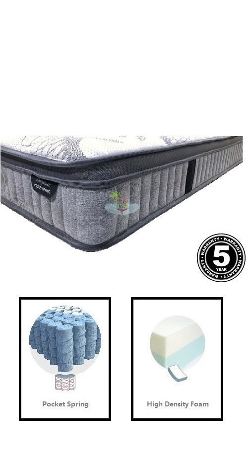 *Best Value* Pocket spring with a 4cm Euro-top Mattress | Model E.Pkt# | Queen size