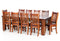 Felton# NZ Pine Chunky Dining Suite | 2.4M Table&10 Chairs| TR