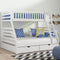 '-Weekly Specials- Tina# Solid Wooden Bunk bed & 2 Drawers | Single+Double | White| TR