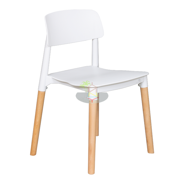Jade# Scandinavian Dining Chair | White color