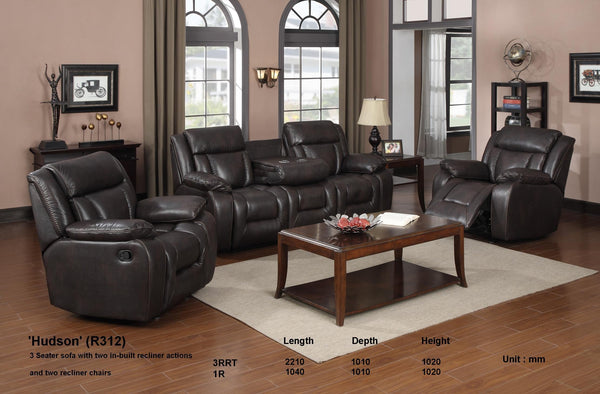 Hudson# Conventional Suite Recliner  Lounge Suite | 3RR+R+R| TR