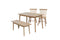 Paris# Scandinavian Dining Suite | 1.2M Table&2 Chairs&1 Bench | Light color| TR