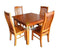 PurePine# NZ Pine  Dining Suite | 1M Square Table&4 Chairs | Pine color| TR
