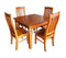 PurePine# NZ Pine  Dining Suite | 1M Square Table&4 Chairs | Pine color