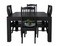 PurePine# NZ Pine  Dining Suite | 1M Square Table&4 Chairs | Black color