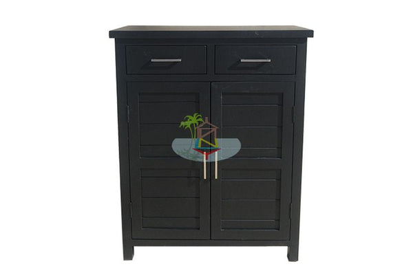 Tina# NZ Pine Simplicity Shoe Cabinet | Black color | LS