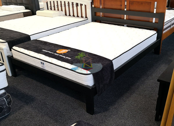 Tina# NZ Pine Simplicity Bed Frame | Queen | Black color | LS