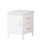 Tina# NZ Pine Simplicity Bedside Table | 2 Drawer | White color| TR
