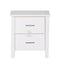 Tina# NZ Pine Simplicity Bedside Table | 2 Drawer | White color| TR