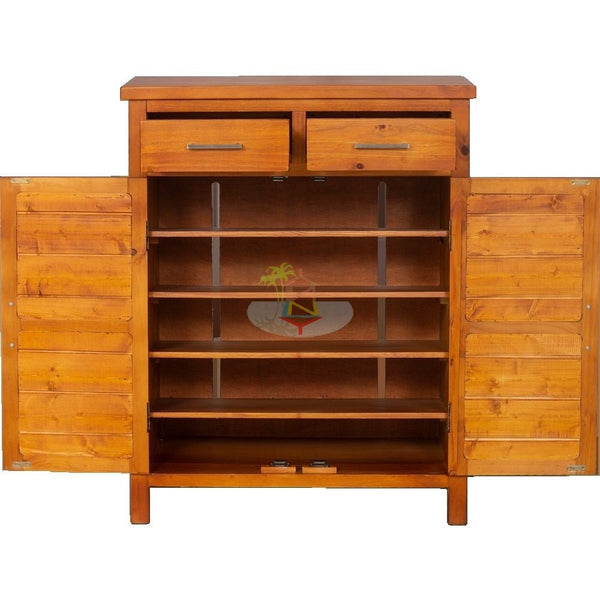 Tina# NZ Pine Simplicity Shoe Cabinet | Pine color | LS