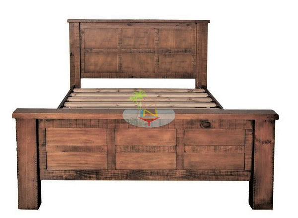Woodgate# NZ Pine Rustic Bed Frame | Queen| TR