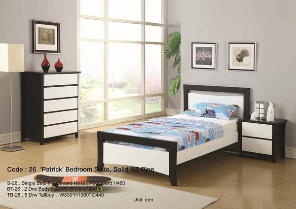 Patrick# NZ Pine  Bed Frame | Single