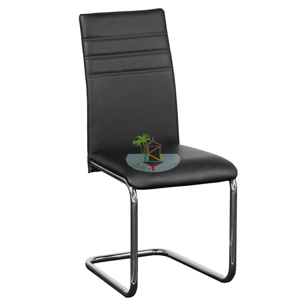 Bessie# Z-Leg Dining Chair | Black color
