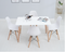 Echo# Scandinavian Dining Suite | 1.2M Table&4 Chairs | White color