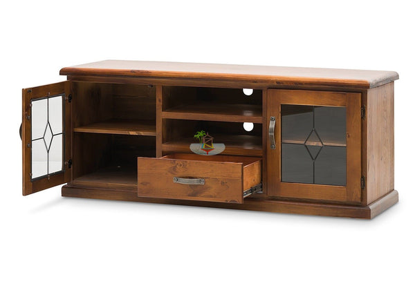 Felton# NZ Pine Chunky  TV Unit | Medium