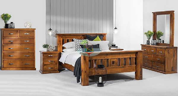 Felton# NZ Pine Chunky Bedroom Suite | Queen