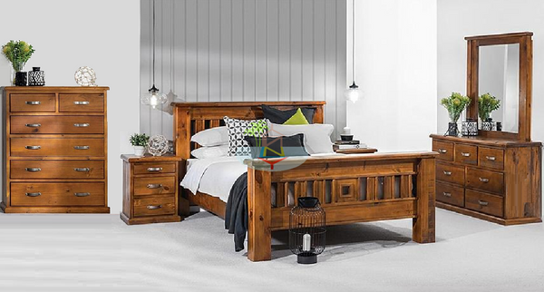 Felton# NZ Pine Chunky Bedroom Suite | King