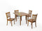 Holiday# Malaysian Oak Dining Suite | 0.6-1.2M Flip&Fold Table&4 Chairs | Rustic Oak