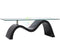 Myron# Glass Top High Gloss Glass Top Coffee Table | Black color