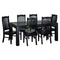 PurePine# NZ Pine  Dining Suite | 1.8M Table&6 Chairs | Black color