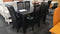 PurePine# NZ Pine  Dining Suite | 1.5M Table&6 Chairs | Black color