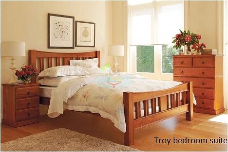 Troy# NZ Pine  Bed Frame | Queen